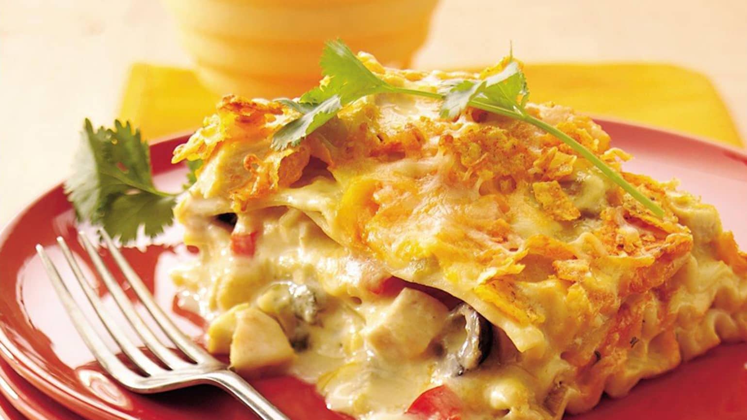 Mexican Chicken-sour Cream Lasagna